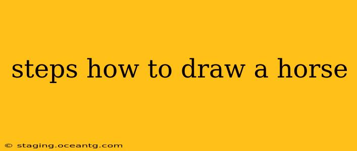 steps how to draw a horse