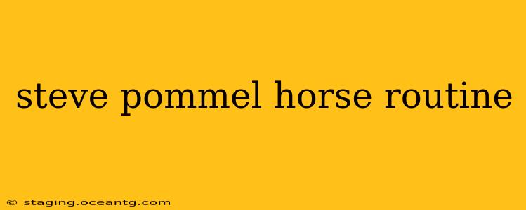 steve pommel horse routine