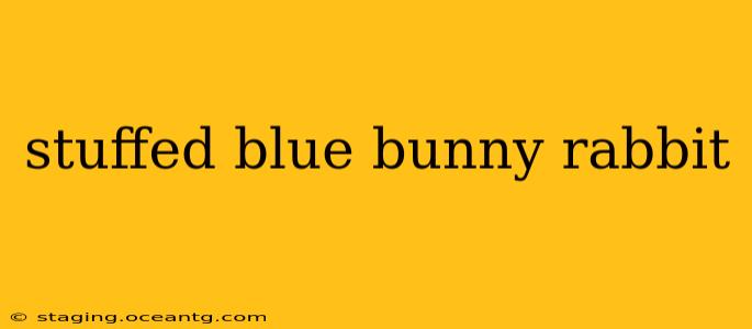 stuffed blue bunny rabbit