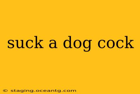 suck a dog cock