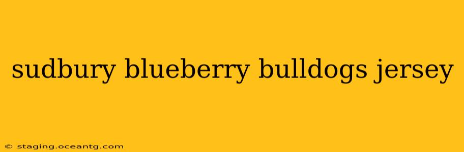 sudbury blueberry bulldogs jersey