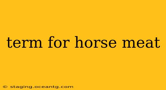 term for horse meat