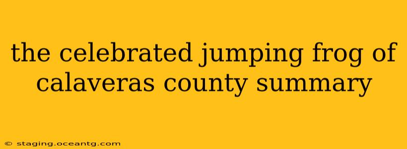 the celebrated jumping frog of calaveras county summary