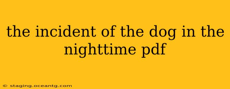 the incident of the dog in the nighttime pdf