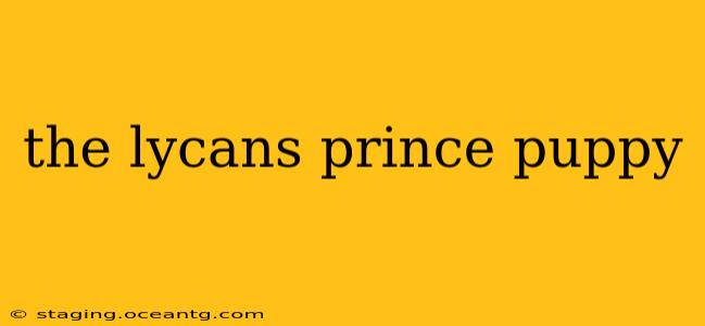 the lycans prince puppy