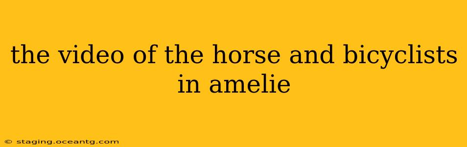 the video of the horse and bicyclists in amelie