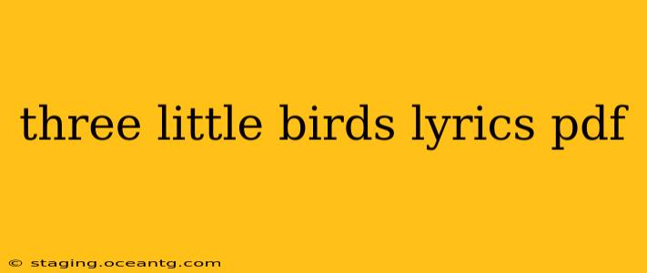 three little birds lyrics pdf