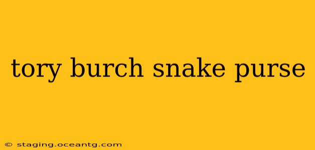 tory burch snake purse