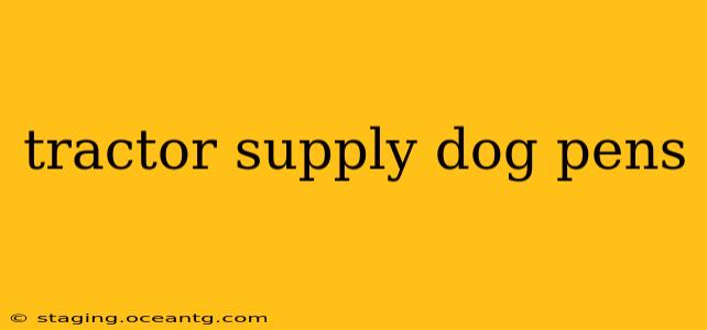 tractor supply dog pens