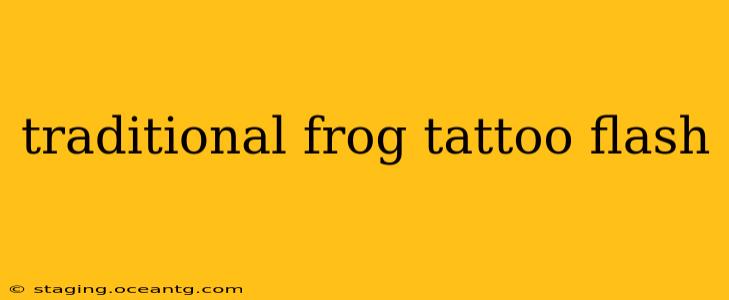 traditional frog tattoo flash