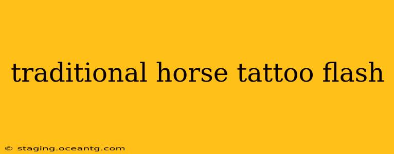 traditional horse tattoo flash