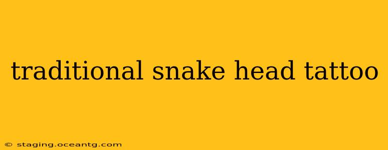 traditional snake head tattoo