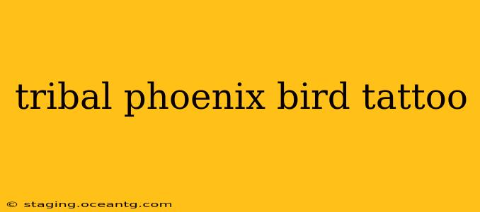 tribal phoenix bird tattoo