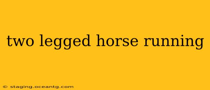 two legged horse running