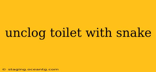 unclog toilet with snake