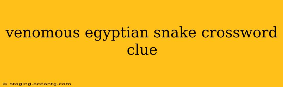 venomous egyptian snake crossword clue