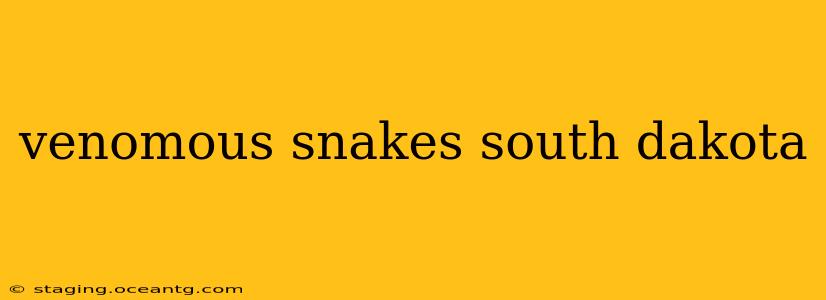 venomous snakes south dakota
