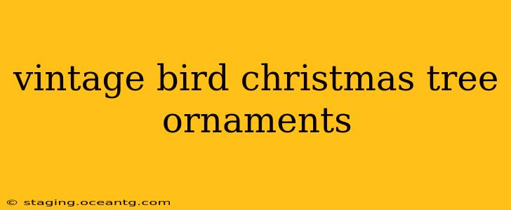 vintage bird christmas tree ornaments