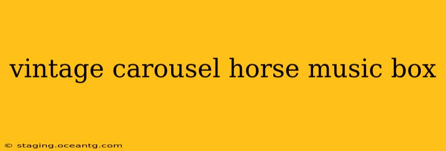 vintage carousel horse music box