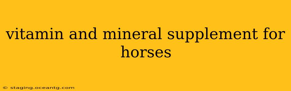 vitamin and mineral supplement for horses