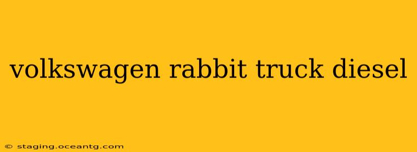 volkswagen rabbit truck diesel