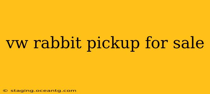 vw rabbit pickup for sale