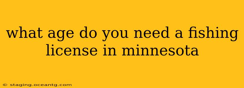 what age do you need a fishing license in minnesota