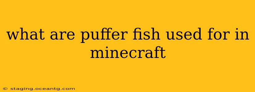 what are puffer fish used for in minecraft