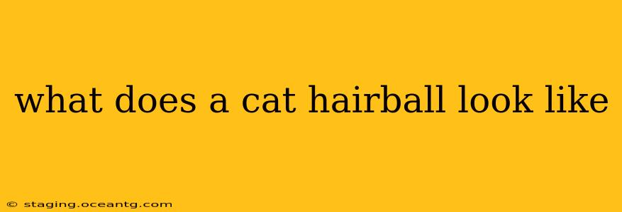 what does a cat hairball look like