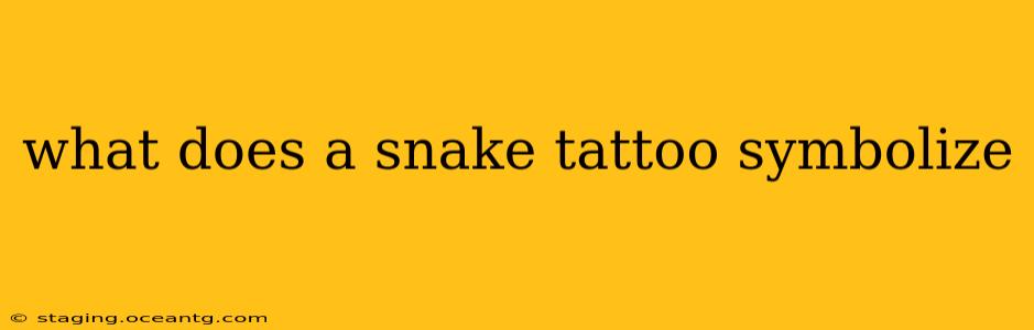 what does a snake tattoo symbolize