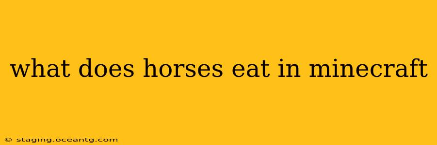 what does horses eat in minecraft