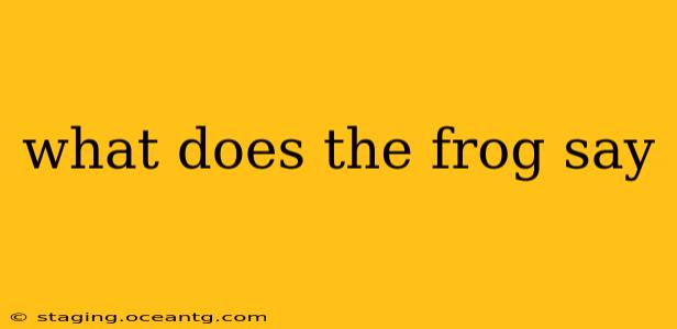 what does the frog say