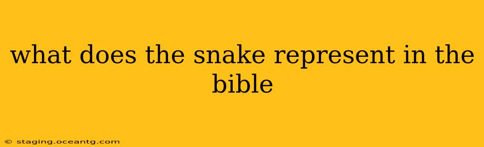 what does the snake represent in the bible