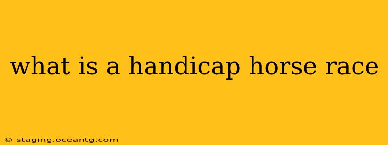 what is a handicap horse race
