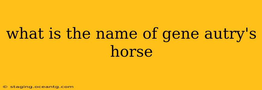 what is the name of gene autry's horse
