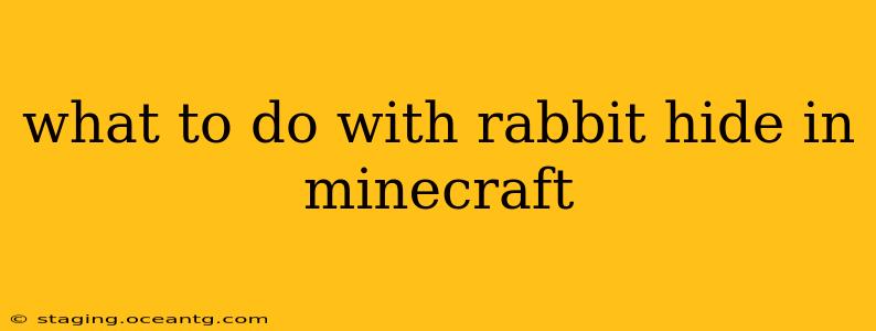 what to do with rabbit hide in minecraft