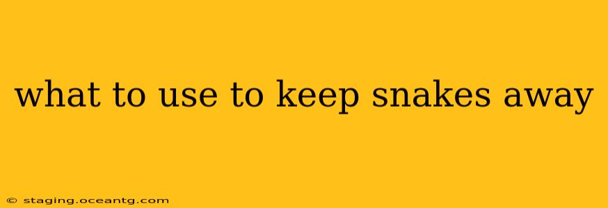 what to use to keep snakes away