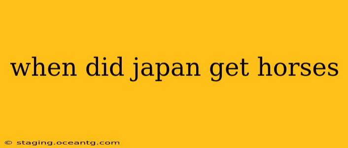when did japan get horses