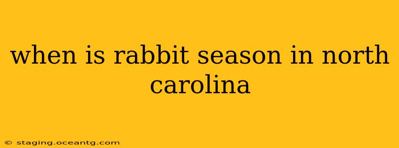 when is rabbit season in north carolina