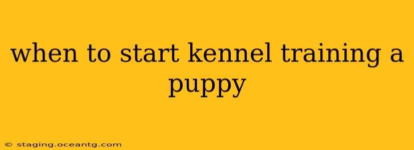 when to start kennel training a puppy