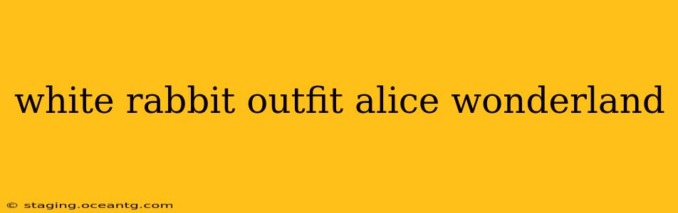 white rabbit outfit alice wonderland
