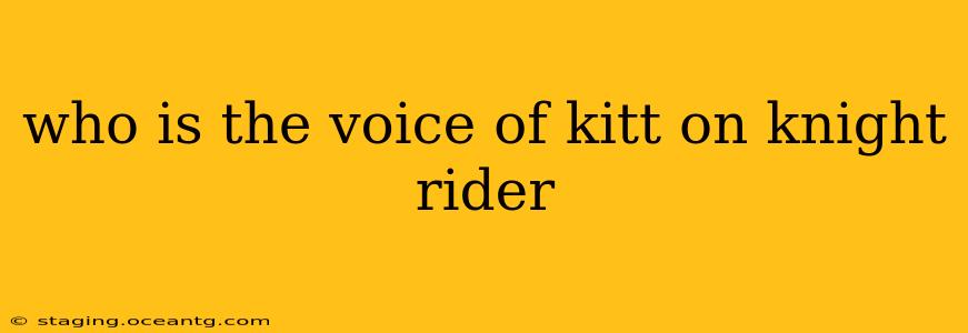 who is the voice of kitt on knight rider