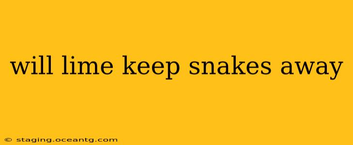 will lime keep snakes away
