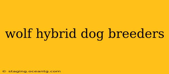 wolf hybrid dog breeders