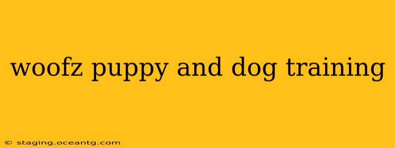 woofz puppy and dog training