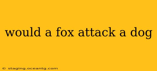 would a fox attack a dog