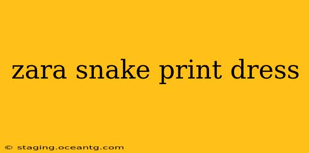 zara snake print dress
