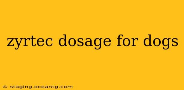 zyrtec dosage for dogs